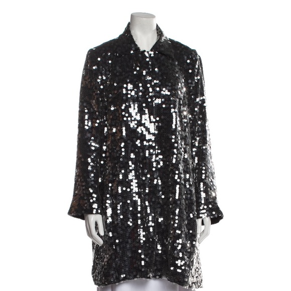 Frances Valentine Sequin Barn Jacket - Size Large - Picture 5 of 10